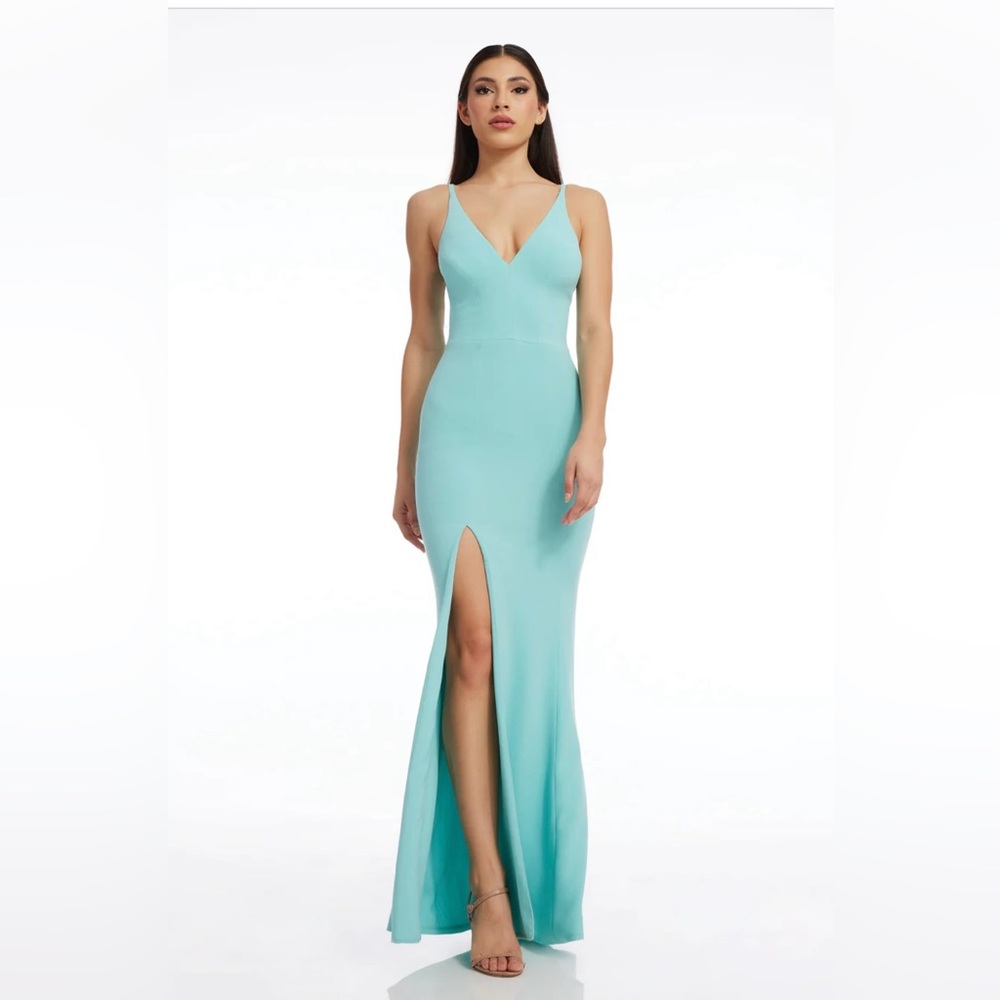 Dress the Population Iris Gown in Tranquil Blue - Picture 9 of 12